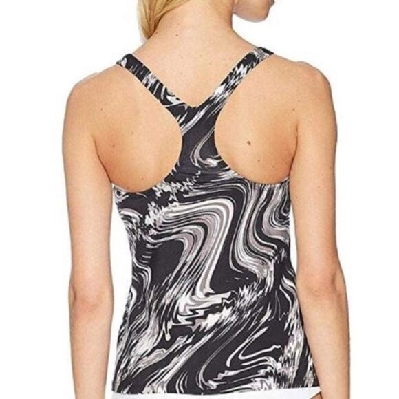 Nike Swim Marble Ombré Gray Swirl Tankini Top - Picture 2 of 8